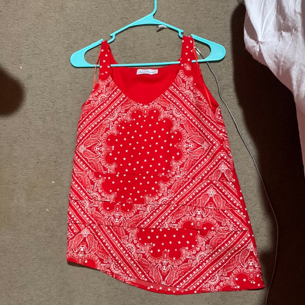 red bandana shirt never worn